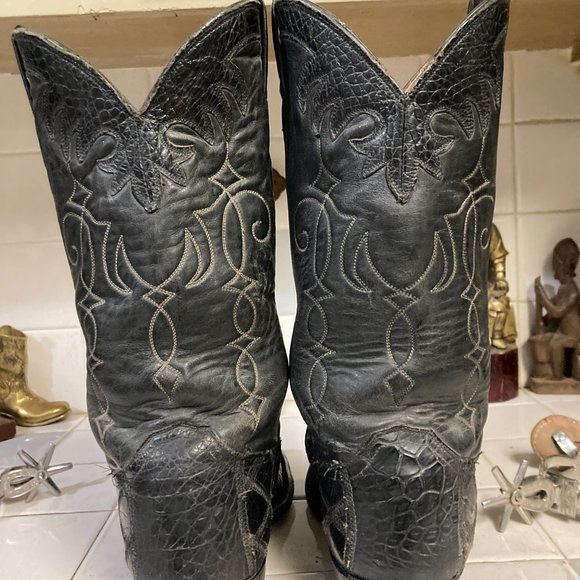 JUSTIN ALLIGATOR BOOTS 10 D main image 8